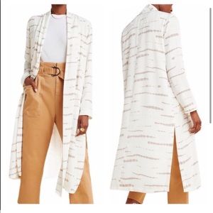 NWOT Anthropologie white duster jacket cardigan womens size medium